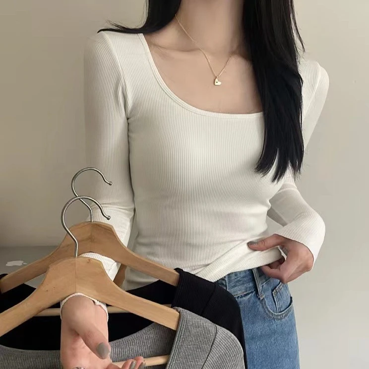 501-510直播间扣号为准秋冬磨毛长袖t恤打底衫内搭外穿修身显瘦