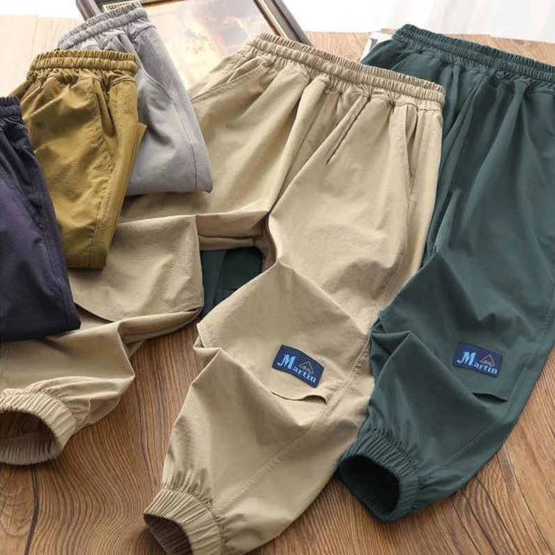 【高弹锦纶】男童速干裤2025夏季新款儿童薄款休闲裤童装长裤