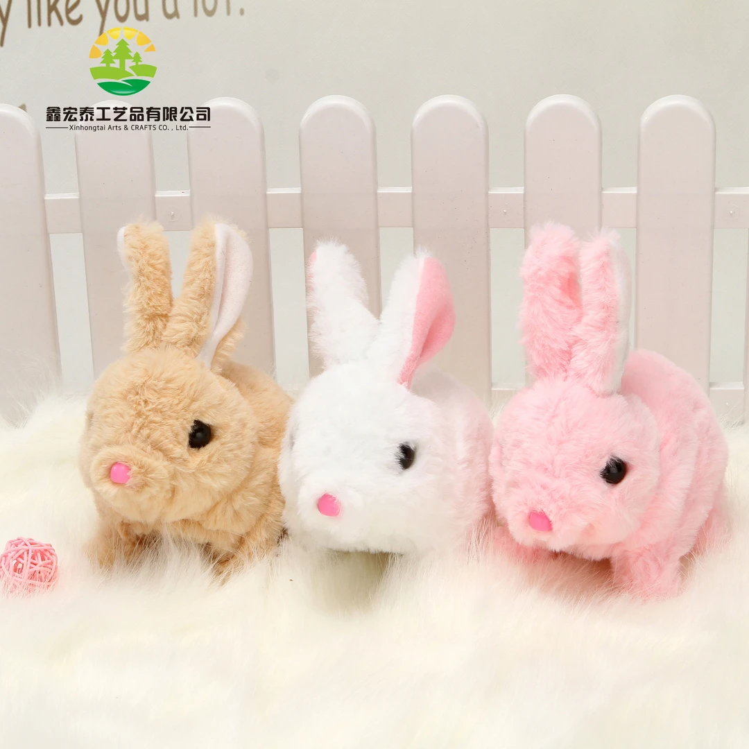 儿童玩具电动兔子毛绒玩具小兔子会叫男孩女孩仿真宠物小白兔宝宝