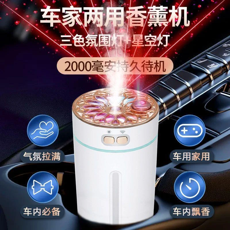 车载加湿器车用车内香薰喷雾星空氛围灯全自动喷香机汽车扩香机