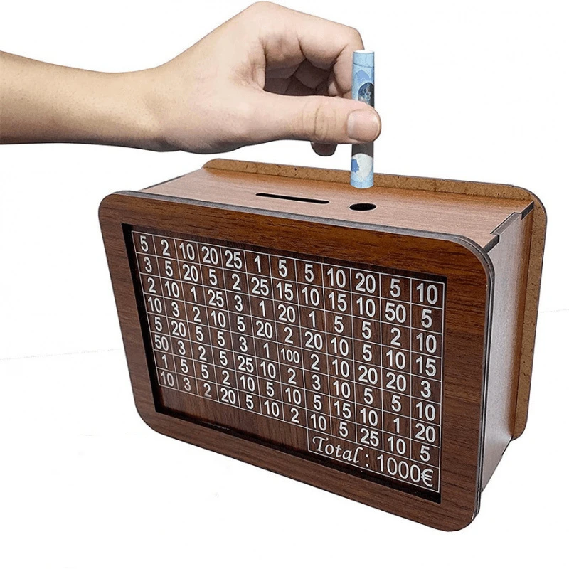 【皮卡】存钱罐木质高级生日礼物工艺品diy手工木制摆件车载存钱罐