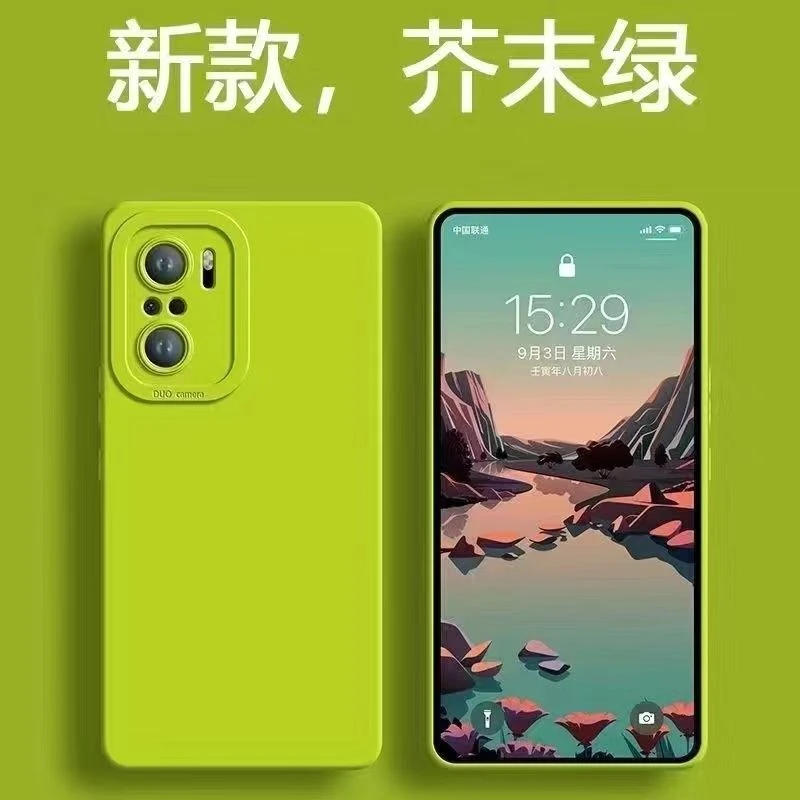 红米k40手机壳简约撞色液态硅胶k40游戏增强版k50/k60防摔软了k30