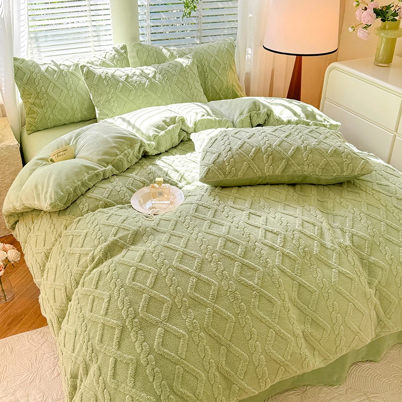 棉珀加厚塔芙绒牛奶绒加厚套件床上用品