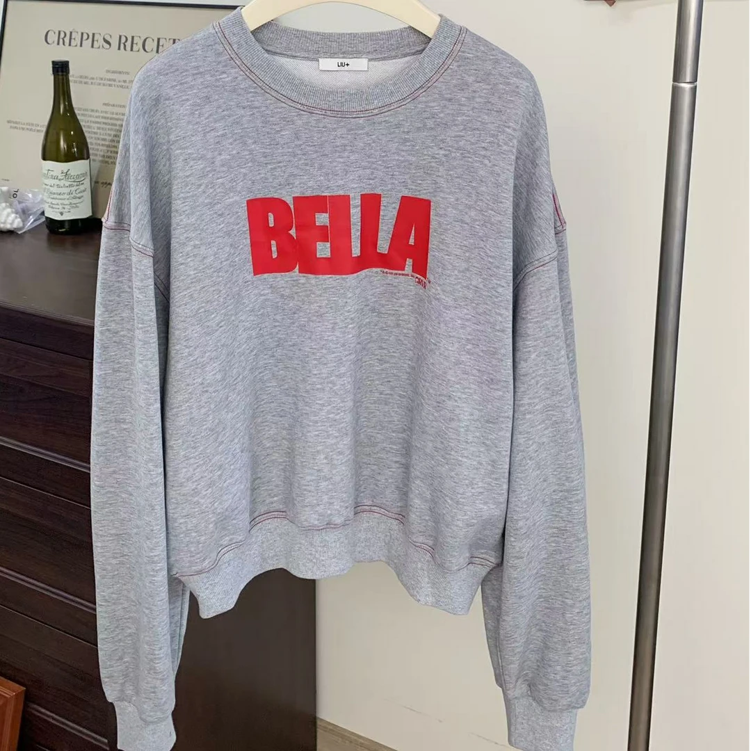 【六港真人】GR微茧型 撞色字母卫衣