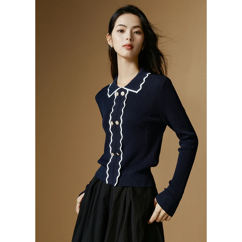 【断码清仓拼手速】翻领套头针织衫女24061921