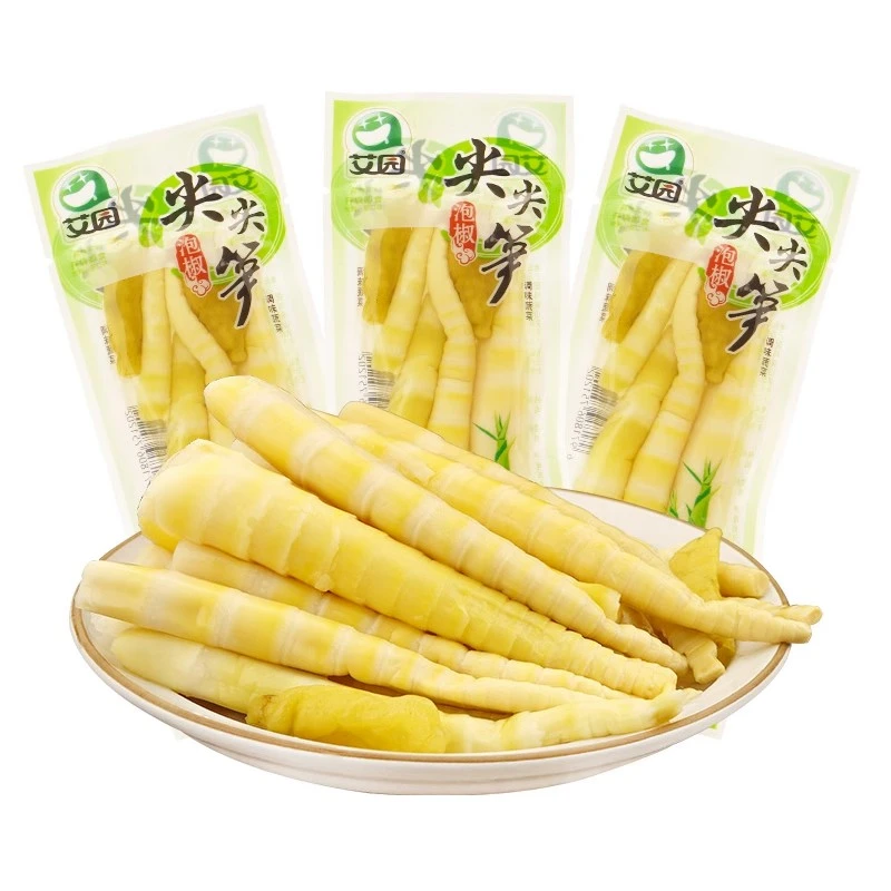 艾园泡椒尖尖笋竹笋酸辣笋尖开袋即食小包装休闲零食品泡椒脆笋
