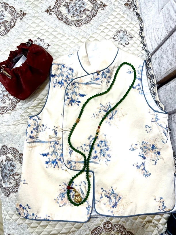 新中式重工刺绣薄款马甲