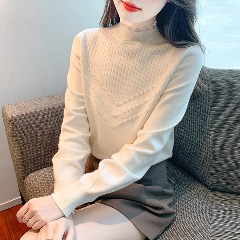 LOzP毛衣女秋冬季2025年新款春季女装内搭半高领针织打底小衫洋气