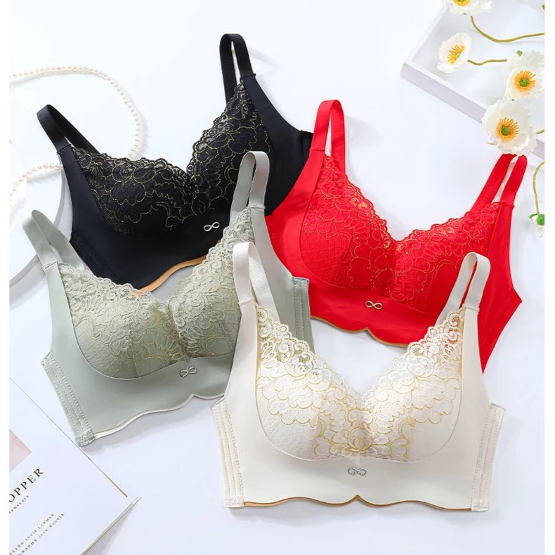 内衣女小胸聚拢型文胸2023爆款无痕舒适少女女款收副乳防外扩下垂