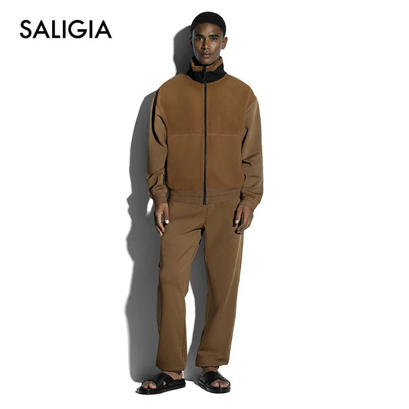 SALIGIA落日余晖摇粒绒暖感秋冬舒适保暖男士家居开衫卫衣