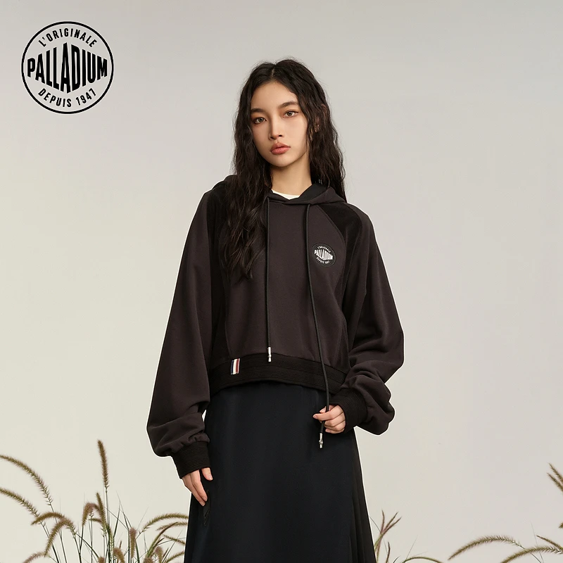 【帕拉丁】帕拉丁春季女款上装休闲纯色时尚潮流连帽卫衣198996