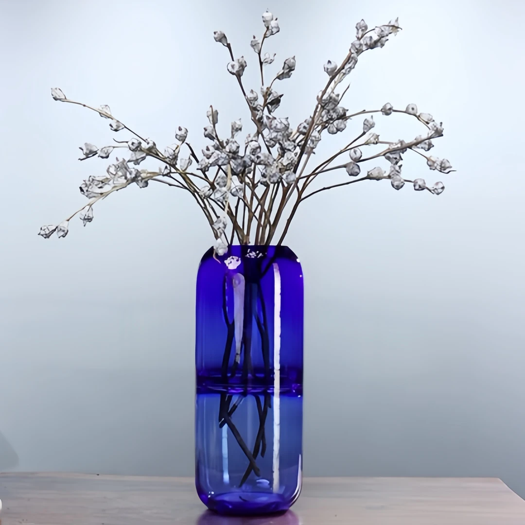 宝石蓝Harman瓶北欧现代简约风花瓶客厅摆件轻奢高端软装饰品