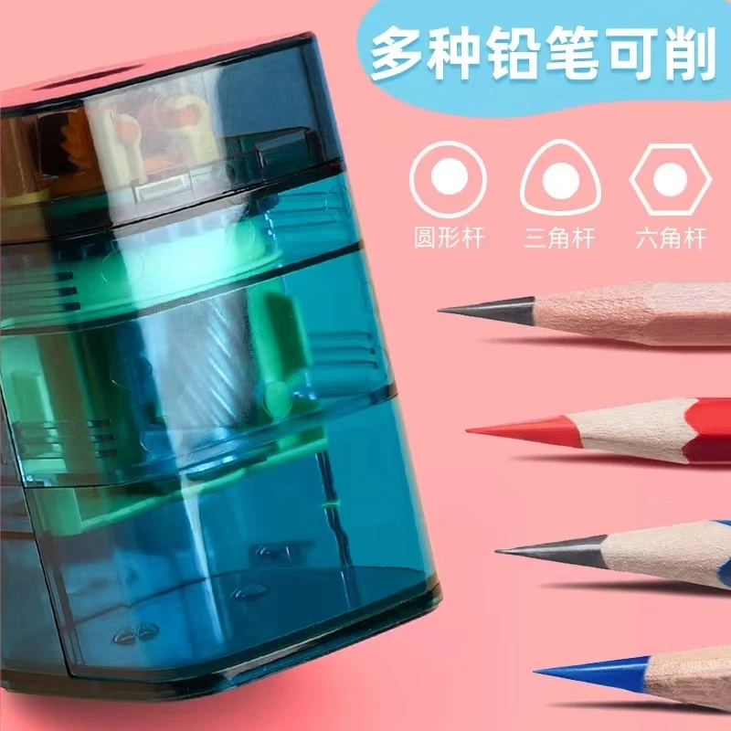 削笔机自动进笔卷笔刀儿童学生手摇削笔器71162