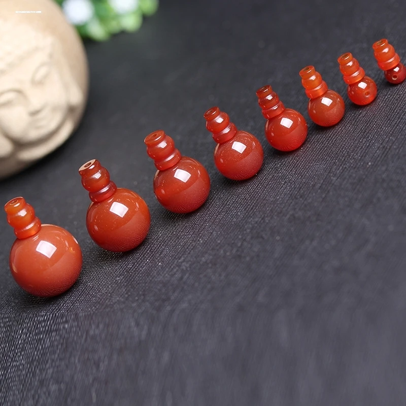 红玛瑙中式三通佛头手链DIY水晶饰品配件散珠单珠 隔珠圆珠热卖款