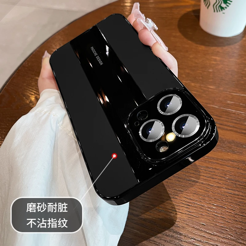 磨砂苹果13promax手机壳新款13pro带镜头膜13防摔13pm简约商务男