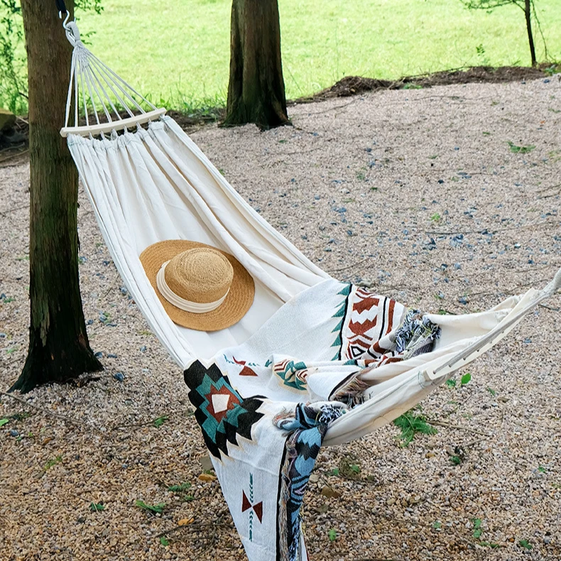 吊床户外秋千夏季野营防侧翻家用室内单双人大人宿舍寝室儿童吊椅