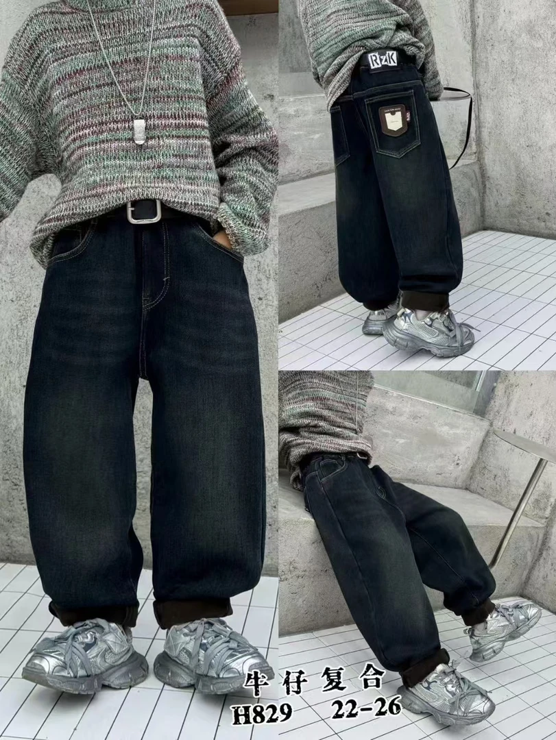 2024年新款老爹裤一体绒120~160