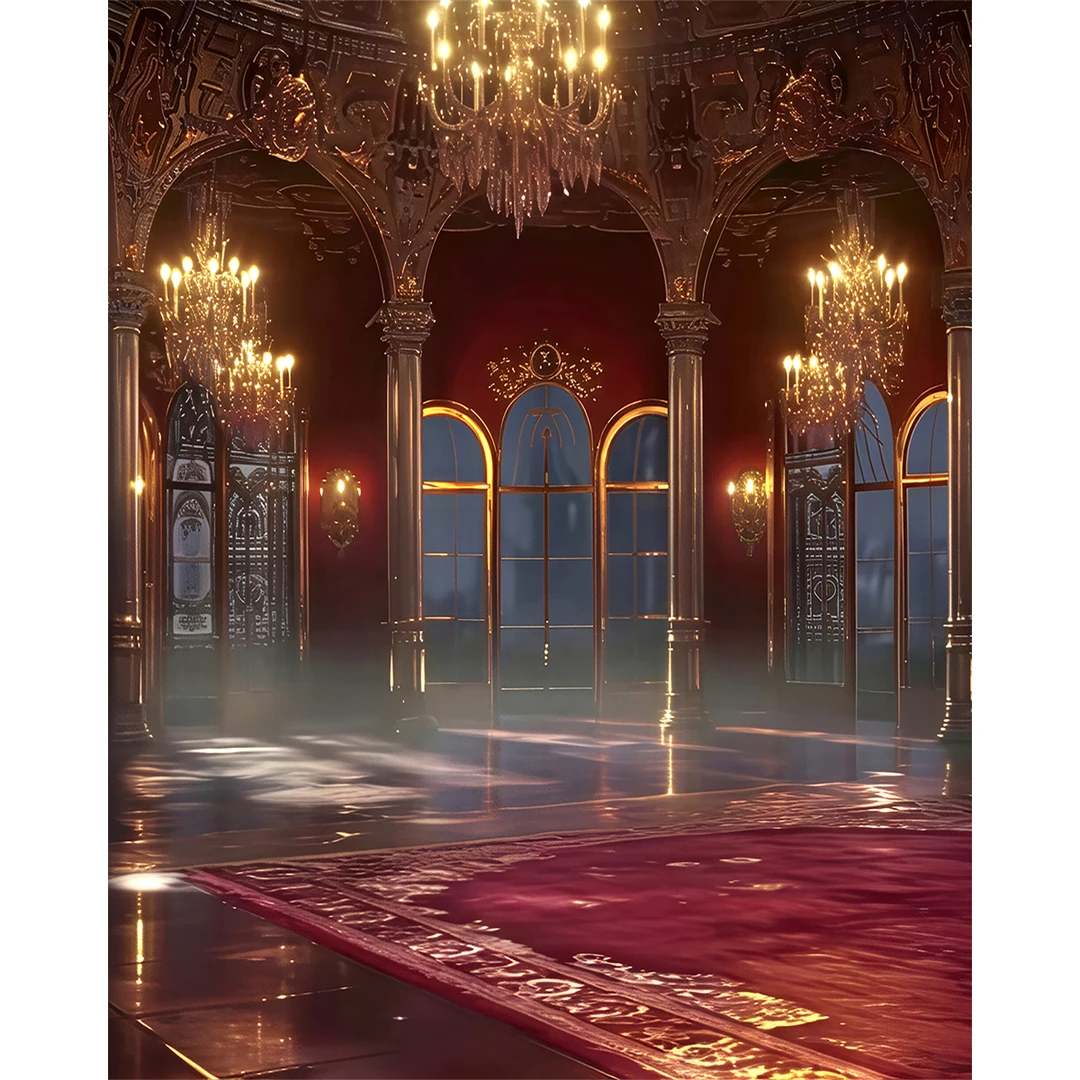 【爆款福利】古装影楼复古风格做旧3d直播背景布 拍照立体摄影