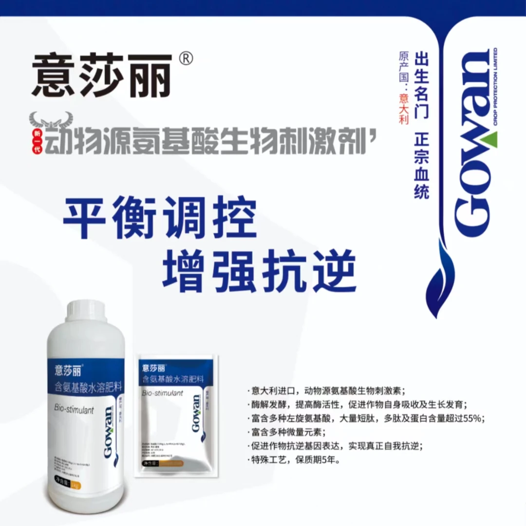 意莎丽含氨基酸水溶肥兑750斤水 意大利进口膨果壮果促进幼果发育