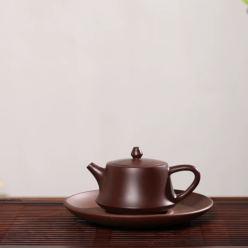 【壶涂涂】全手工紫泥黑金刚大容量柱础壶手工冲罐手制工夫茶家用潮