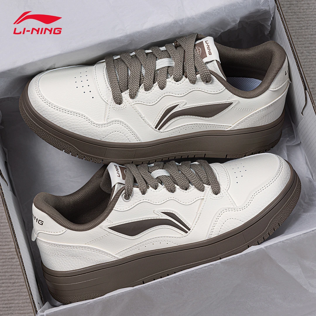 李宁天迹SOFT板鞋男鞋2025夏季运动硬底潮流百搭低帮复古休闲鞋子
