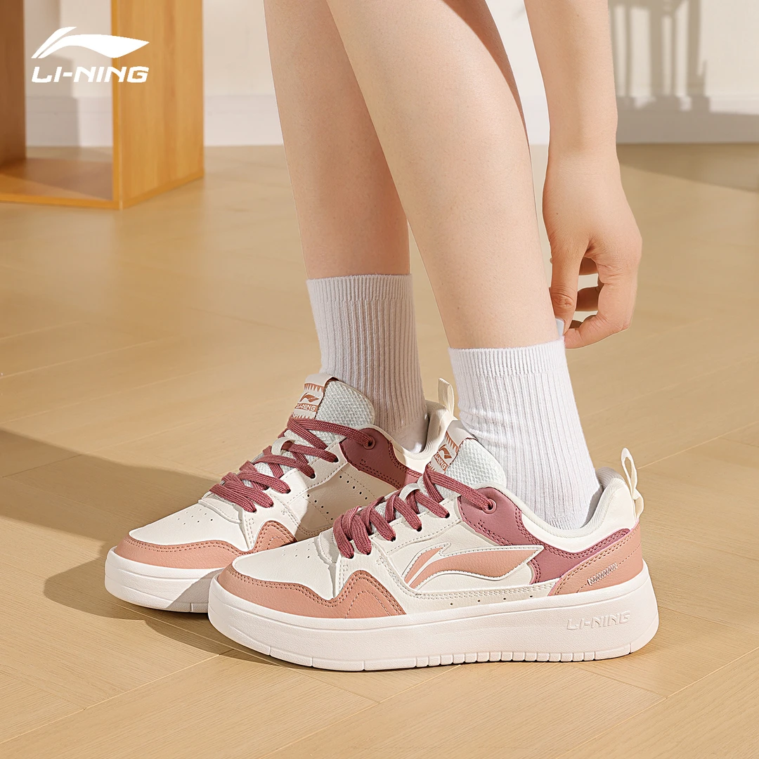 李宁行初2.0板鞋2025春季百搭潮流低帮休闲鞋软底运动鞋女款鞋子