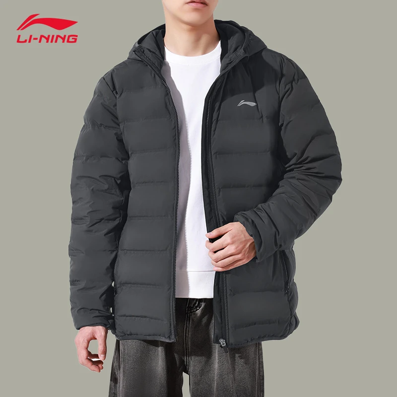 李宁羽绒服冬季官方正品短款连帽暖冬加厚保暖宽松防风连帽运动服