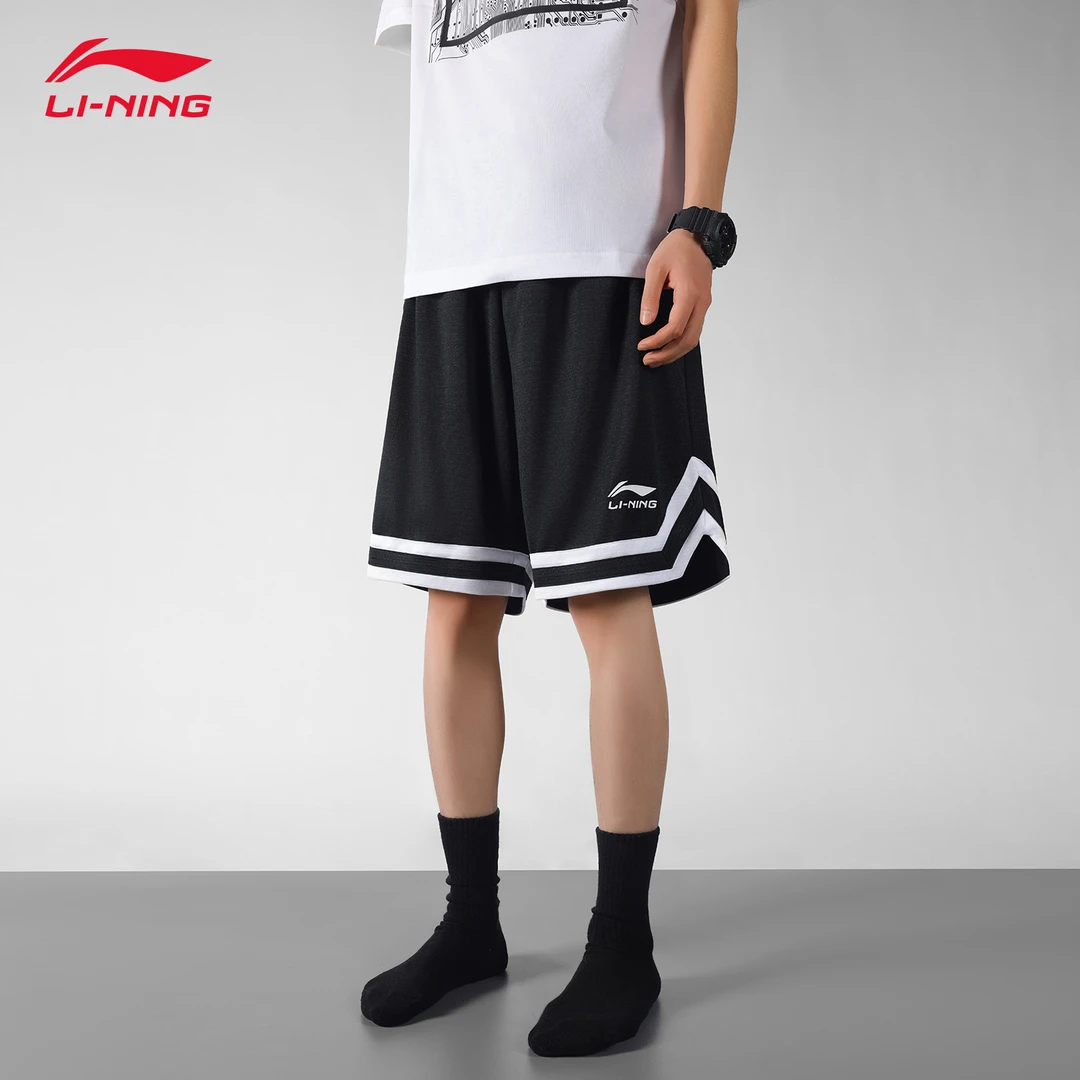 李宁短裤男款夏季新款休闲宽松薄款透气五分运动裤速干冰丝篮球裤