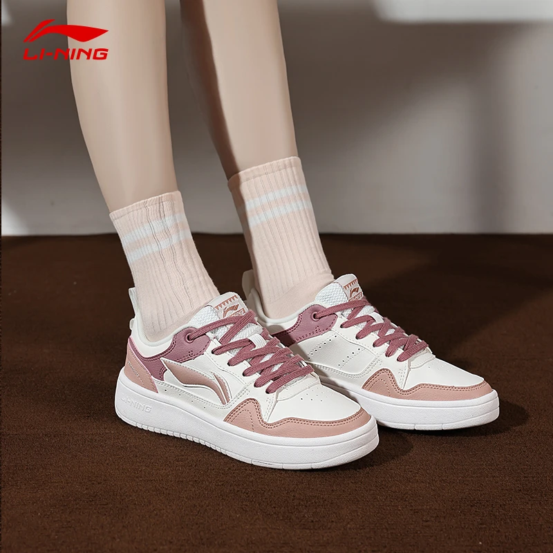李宁行初2.0板鞋女鞋2025春季官方正品潮流百搭ins透气低帮休闲鞋