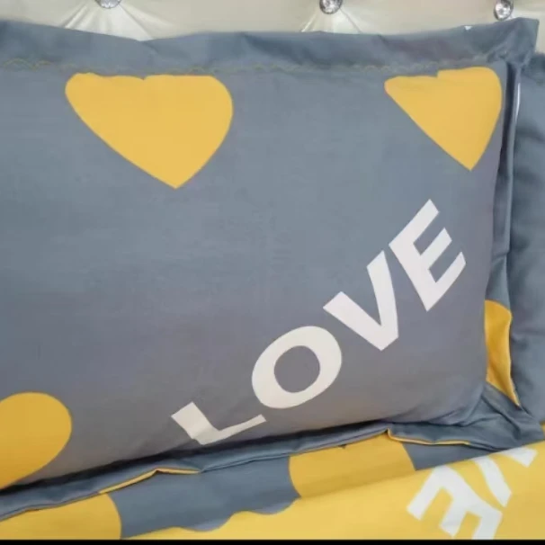 高端亲肤枕套48*74成人枕头套加厚印花宿舍磨毛学生柔软套枕轻奢