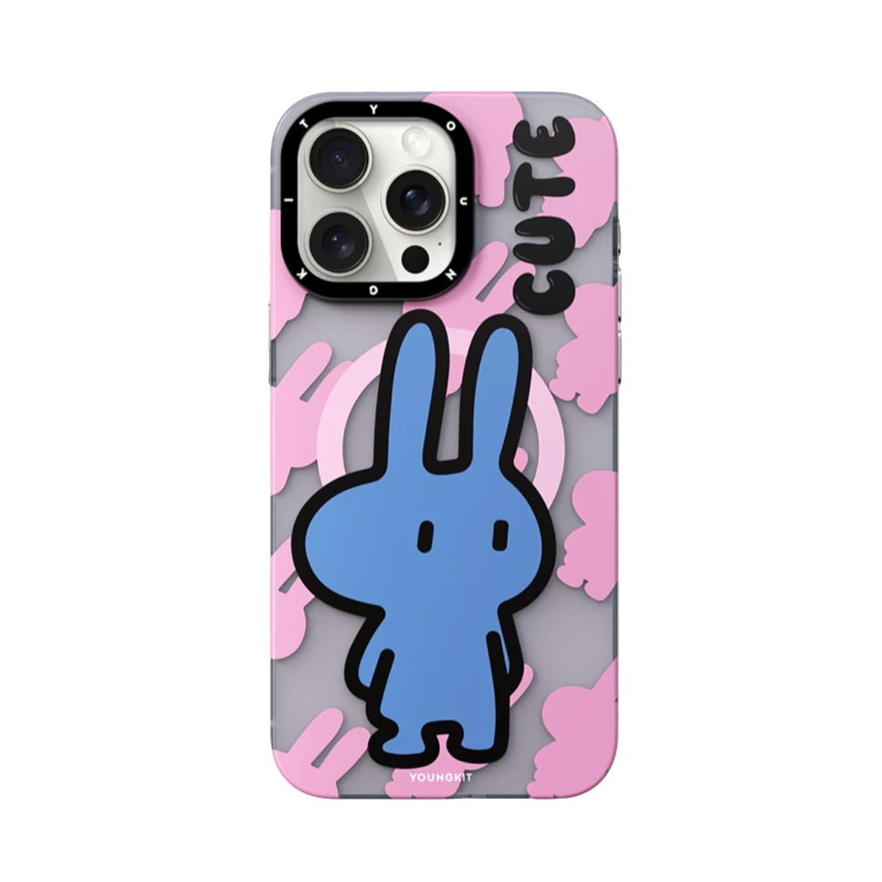 猿气联名【兔趣系列】适用苹果15-14pro防摔磁吸磨砂可爱女生手机壳
