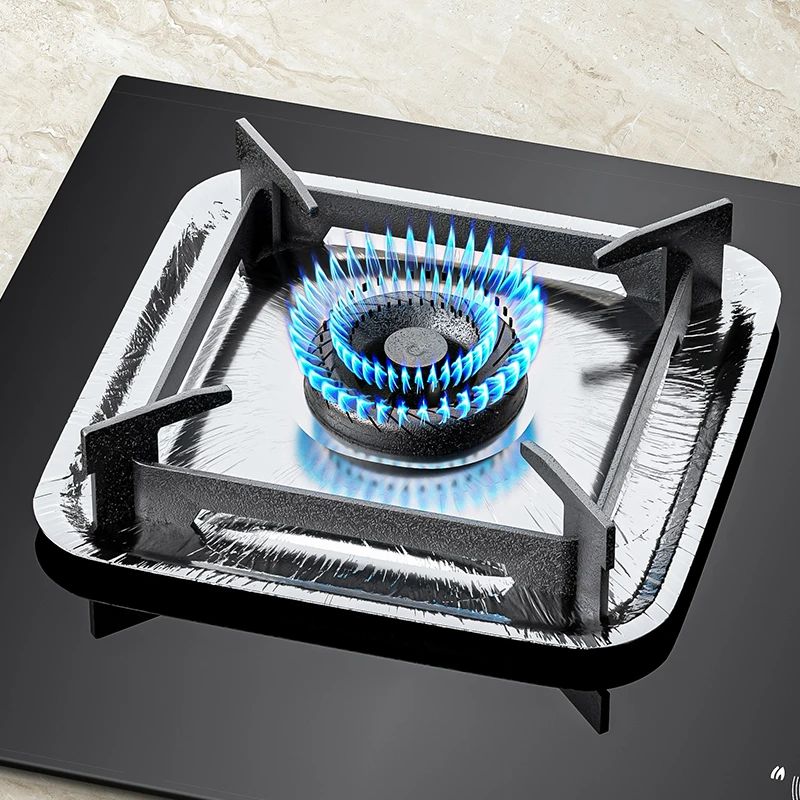 加厚煤气灶防油垫贴燃气灶保护贴纸厨房圆形灶台罩锡纸圈铝箔纸炉