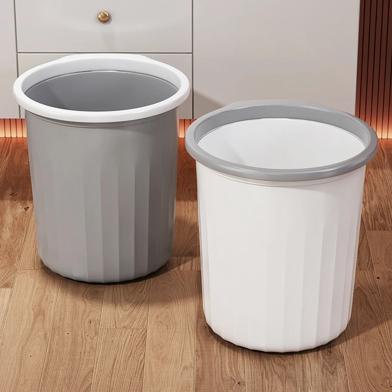 ins风垃圾桶家用大号容量客厅厨房卧室卫生间厕所办公室压圈纸篓