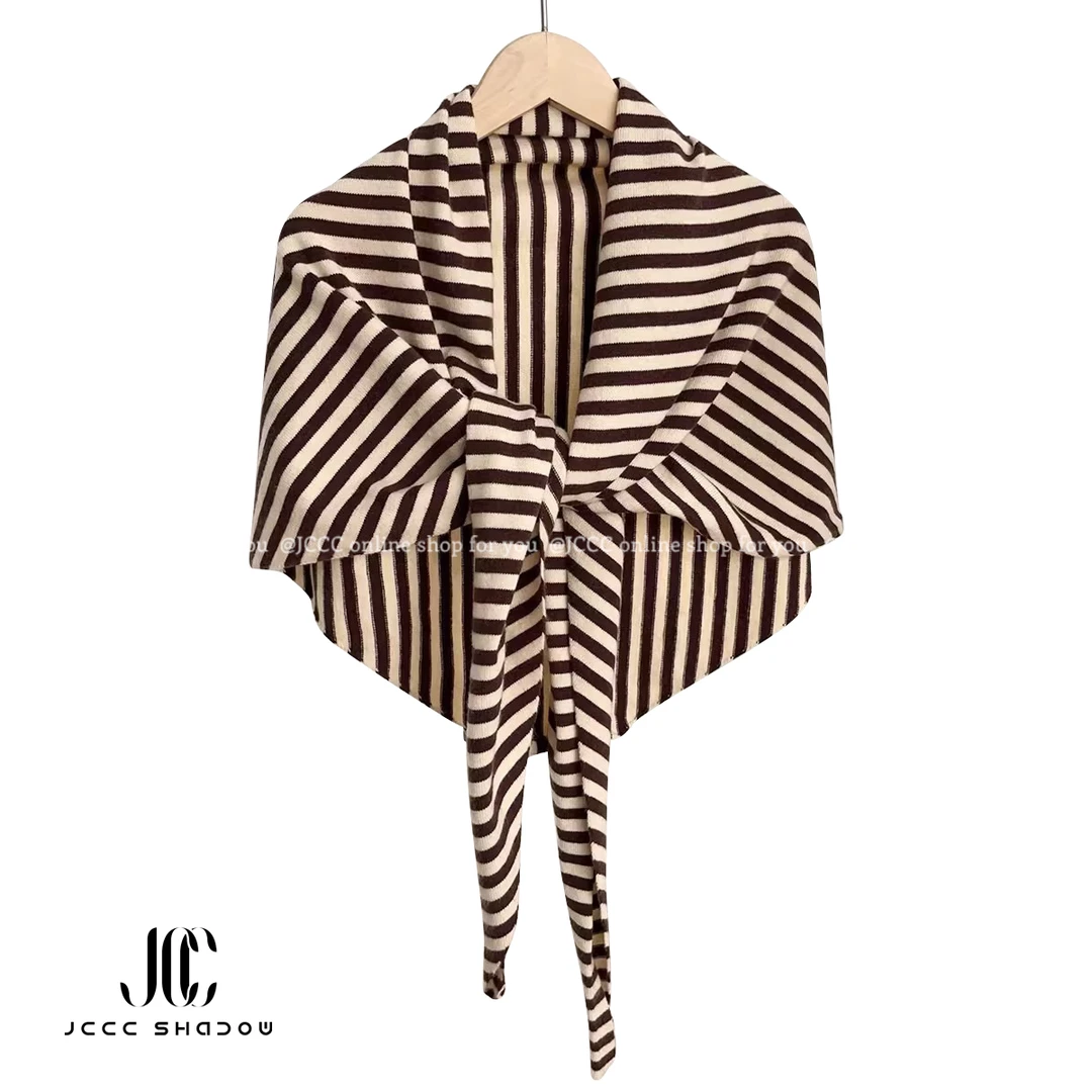 JCCC影子【三角条纹】秋冬保暖三角披肩针织围巾JE4IBA11