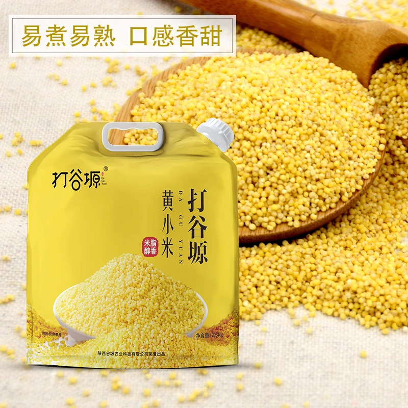 打谷塬黄小米2.5kg装杂粮陕北米脂黄小米小米粥粗粮油小米袋装