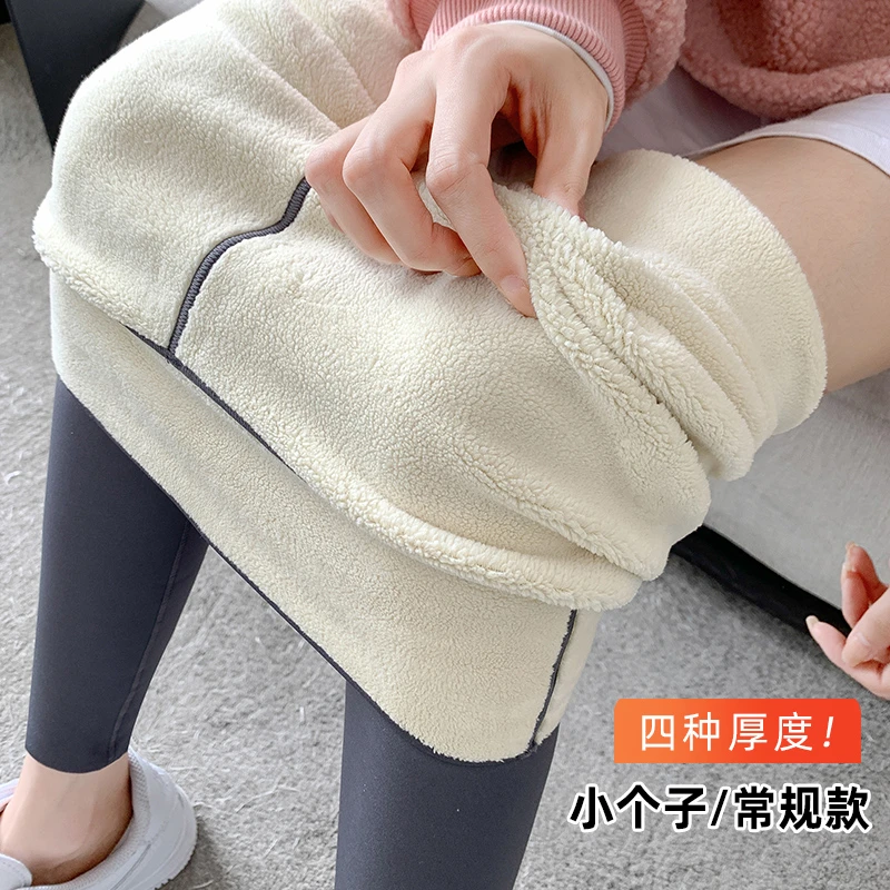 鲨鱼裤女外穿秋冬季加绒加厚小个子高腰收腹打底裤弹力瘦腿芭比裤