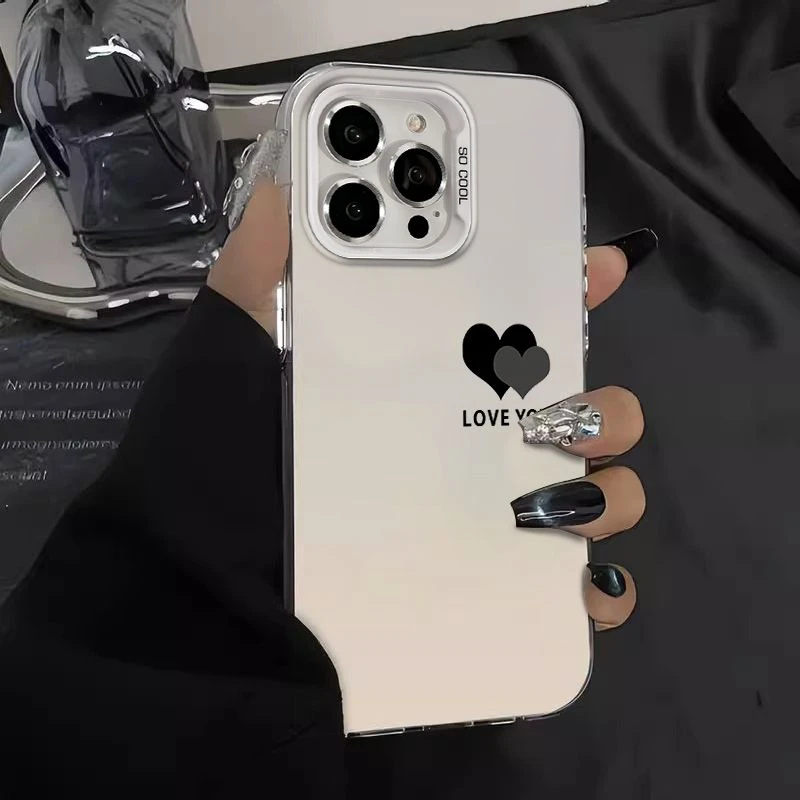 爱心适用于苹果15promax手机壳iPhone13全包14高级感15防摔xr套