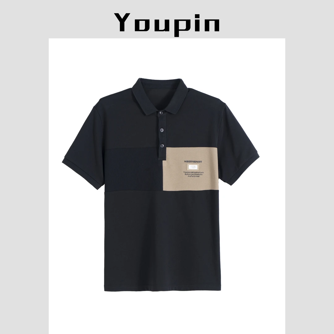 男士夏季新款polo衫短袖韩版休闲简约轻奢翻领T恤时尚#YY88012