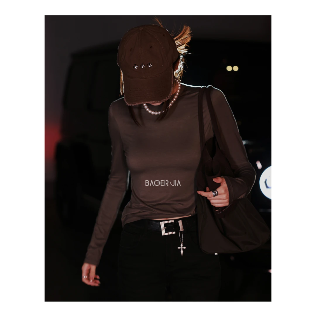 8-宝儿家BL17723410冬季新款时尚休闲百搭保暖热力感长袖圆领t恤