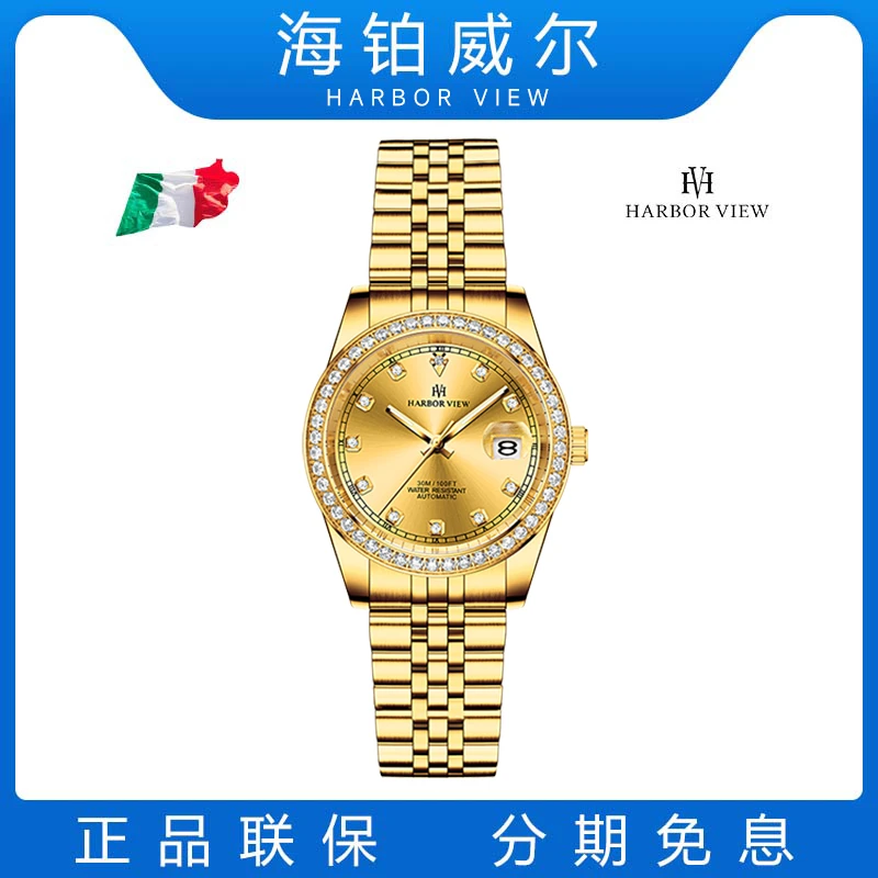 张总补贴/9021金日志/豹眼含24k真金/女士机械腕表-zytu