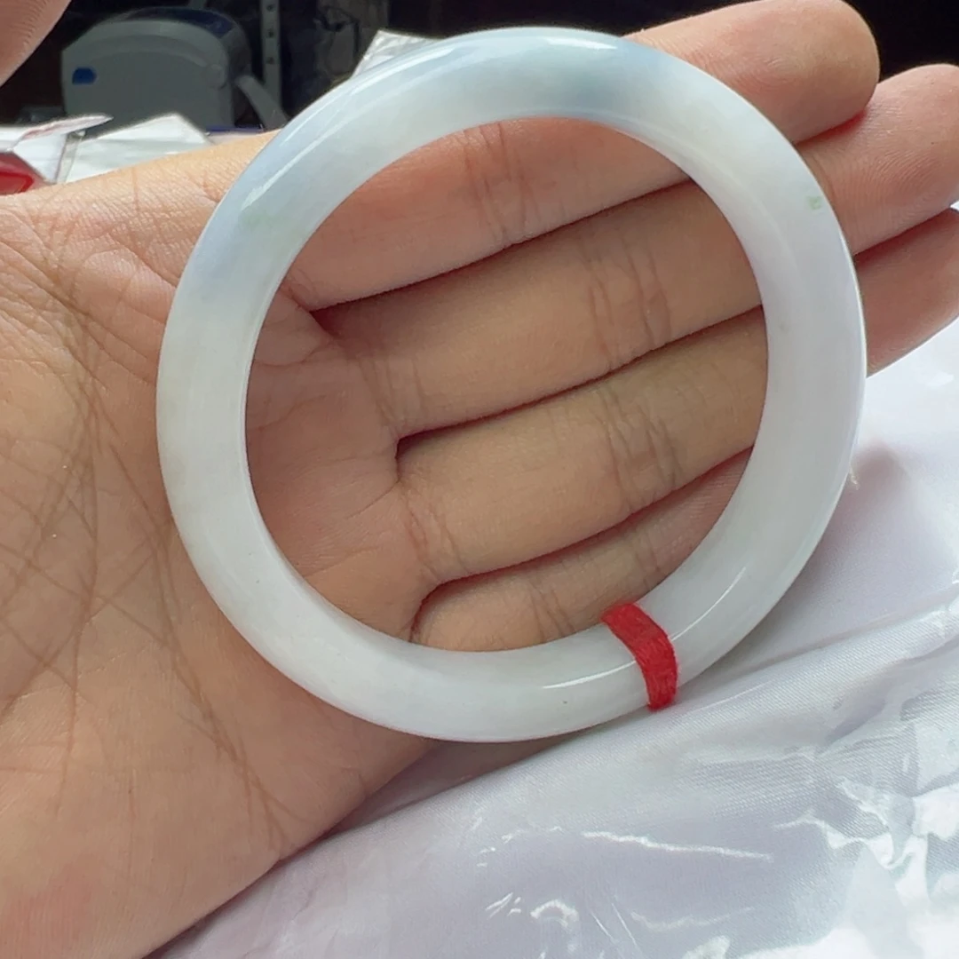 翡翠手镯未镶嵌蓝紫55.5