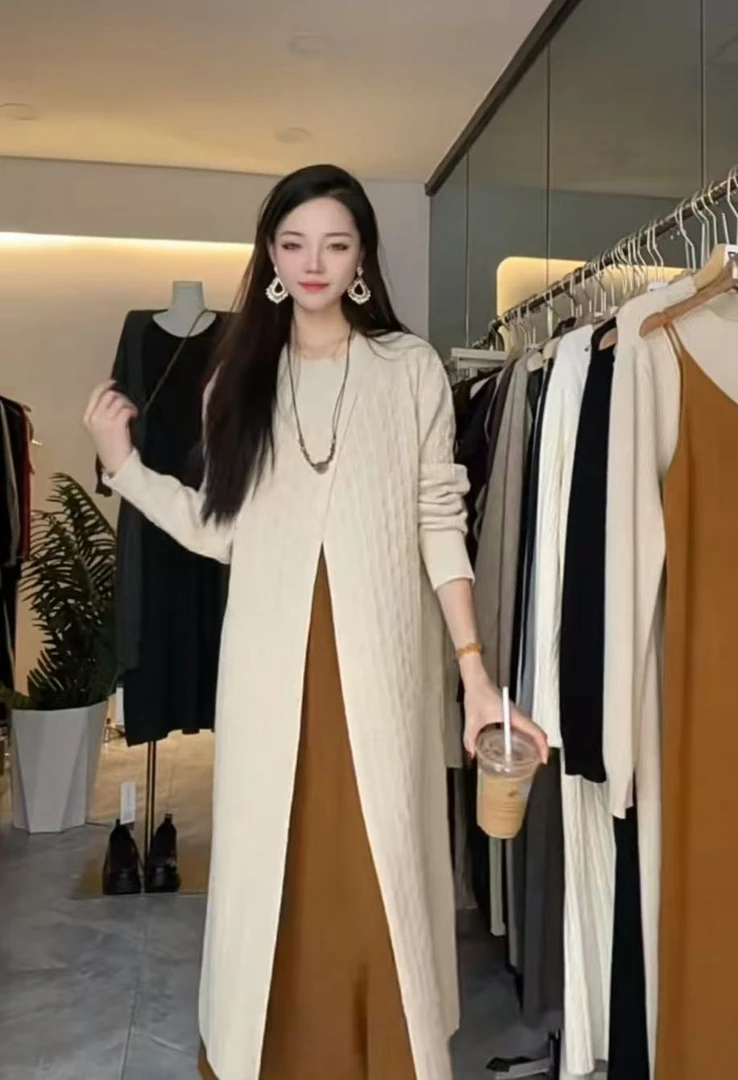 2025新款Z804秋冬罩衫连衣裙气质百搭
