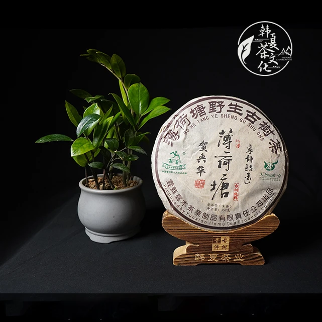【韩夏】签名款宁静致远 薄荷塘野生古树 生茶357克 勐海县普洱茶