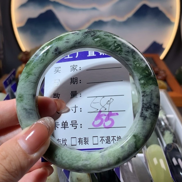 【闪购商品】蛇纹石玉手镯未镶嵌