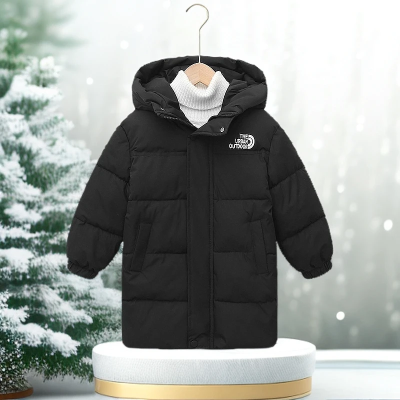 儿童棉服刺绣男宝女童棉袄婴幼儿宝中长款保暖棉衣外套上衣秋冬装