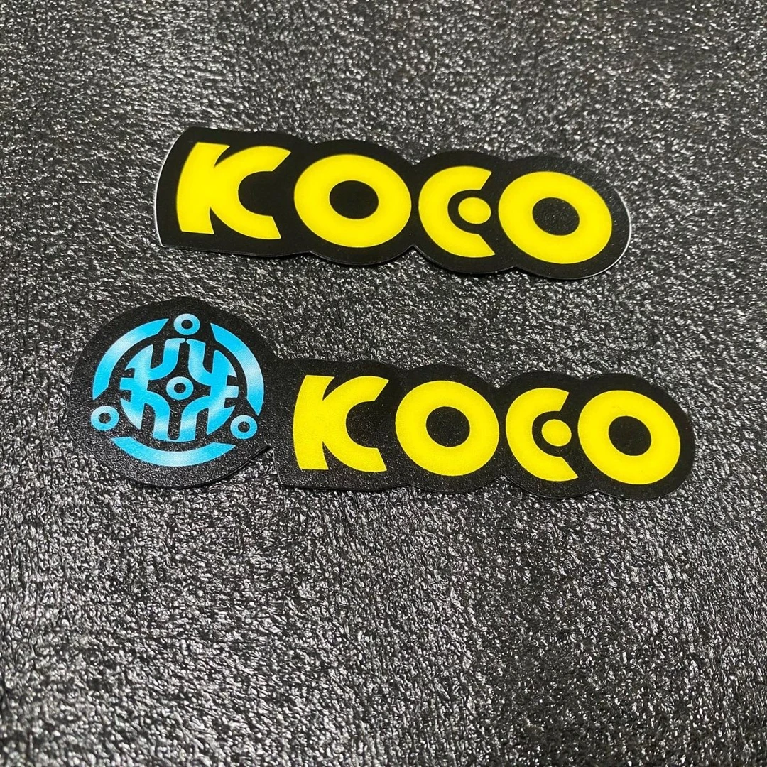 KOEO高品质加厚加硬塑胶防水贴纸正品新款网红电动车贴个性字母