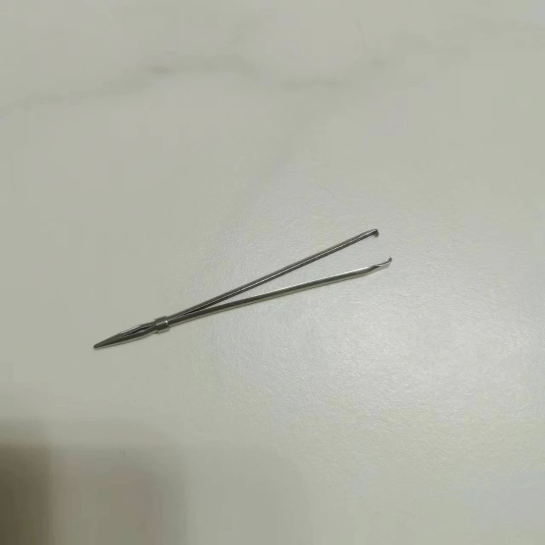 带牙穿毛针尖头穿线器松紧带毛线鞋带藤条编织针皮条夹子藤艺编织