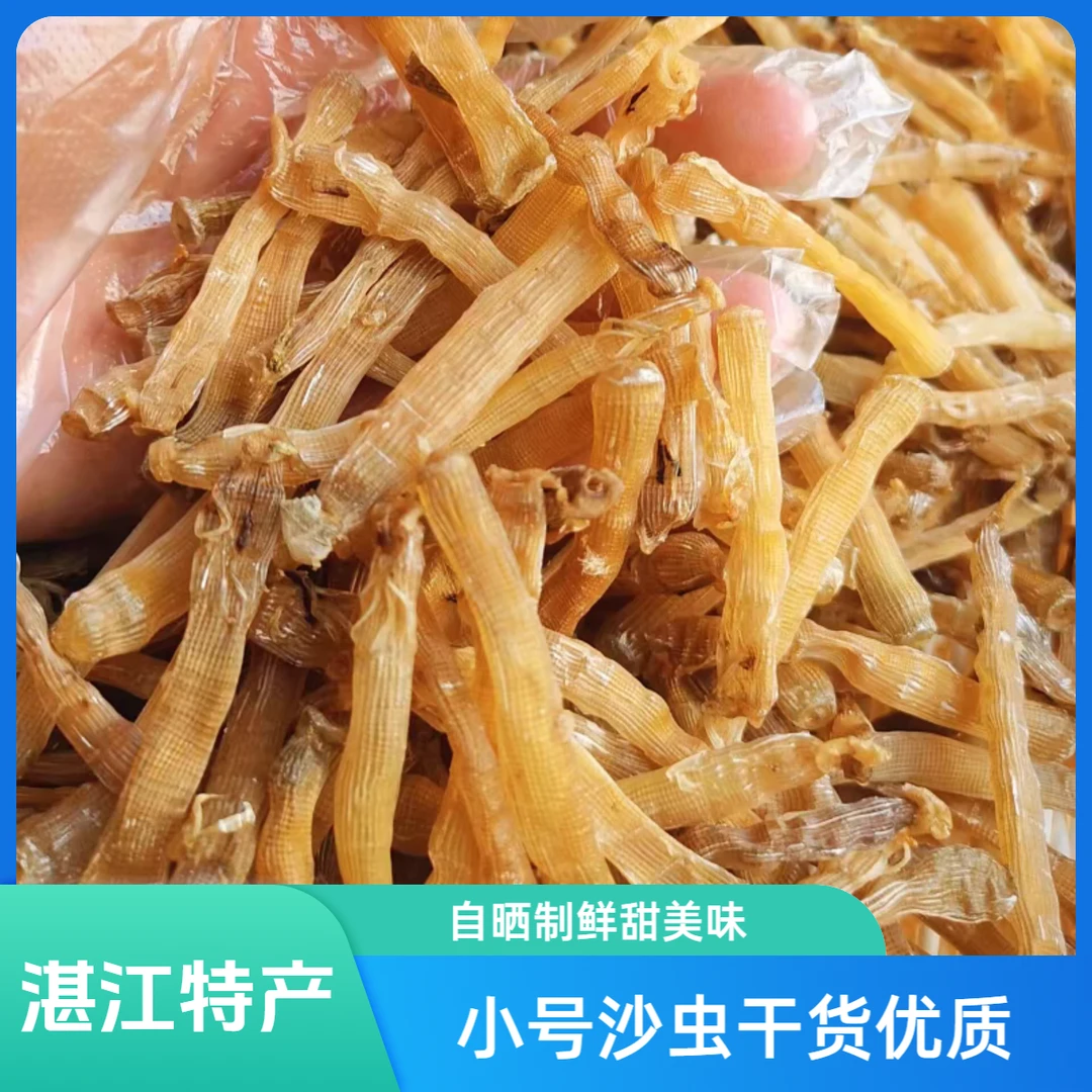 湛江本港渔民晒自小号沙虫干鲜甜美味优质品质味道