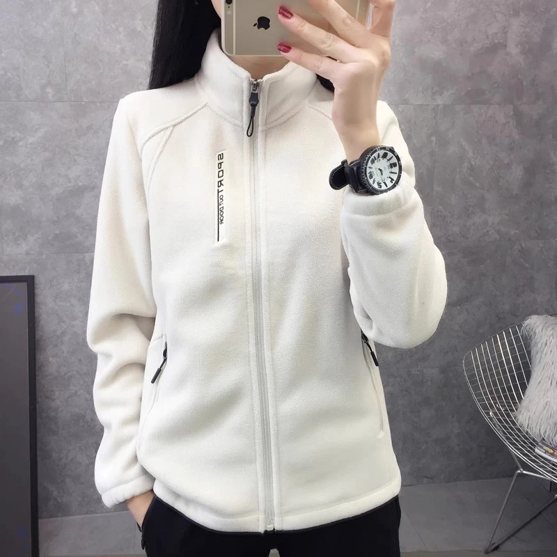 新款户外抓绒衣摇粒绒颗粒绒加绒加厚外套冲锋衣内胆女内搭工装男
