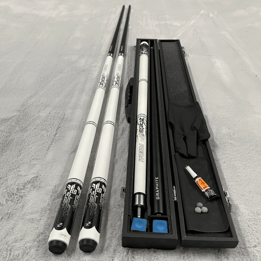 美洲豹同款碳素黑科技小头杆黑八中式战神杆全黑斯诺克分体职业杆